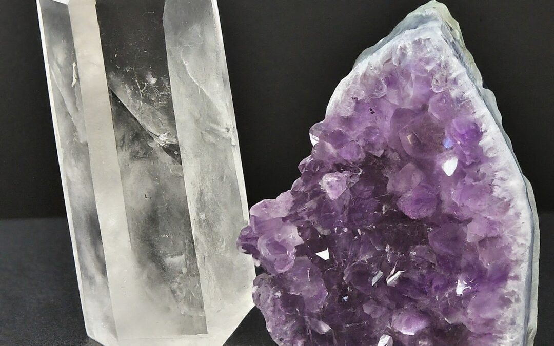 crystal quartz and amethyst